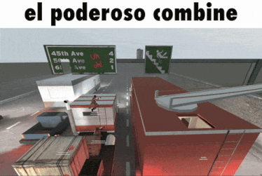 a screenshot of a video game with the words el poderoso combine