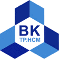 a logo for bk tp.hcm is shown on a white background