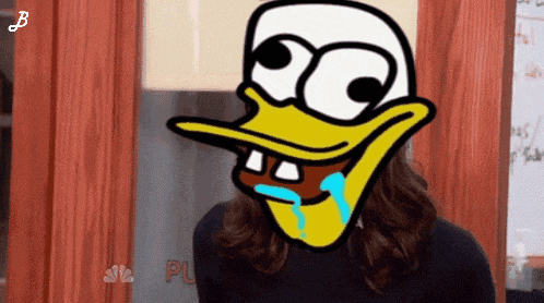 a woman with a duck face on her face