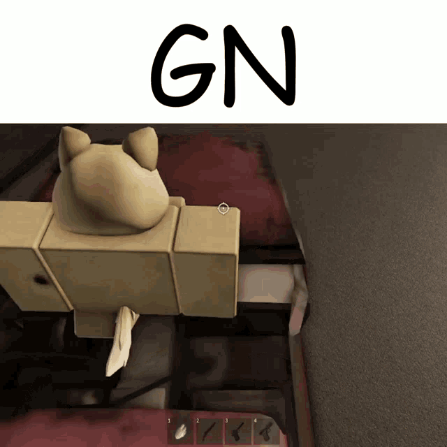 a picture of a cat with the word gn written above it