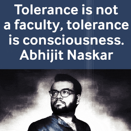 a poster that says tolerance is not a faculty
