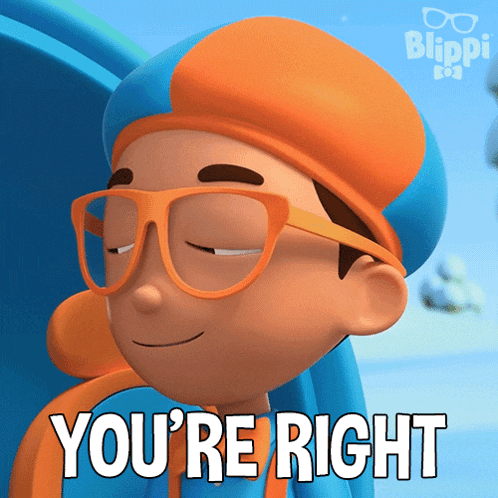 a cartoon character says you 're right