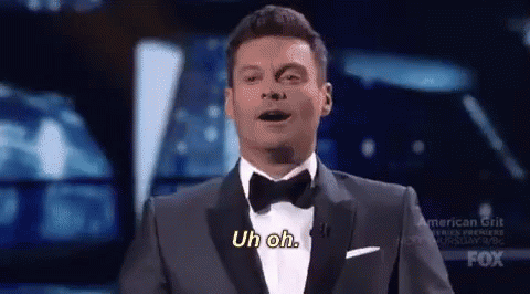 Ruh Roh GIF - Uh Oh Ryan Seacrest Trouble GIFs