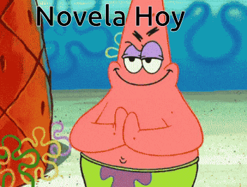 patrick star from spongebob squarepants with the words novela hoy written on the bottom