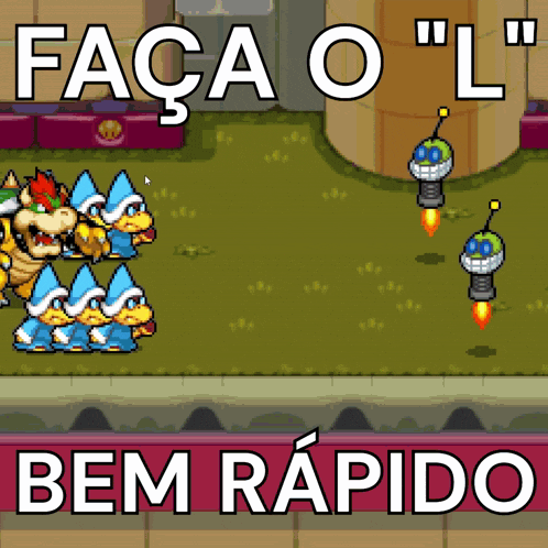 a video game with the words faça o " l " bem rapido below it