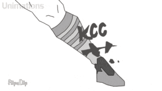 a black and white drawing of a person with the word animations on the bottom left