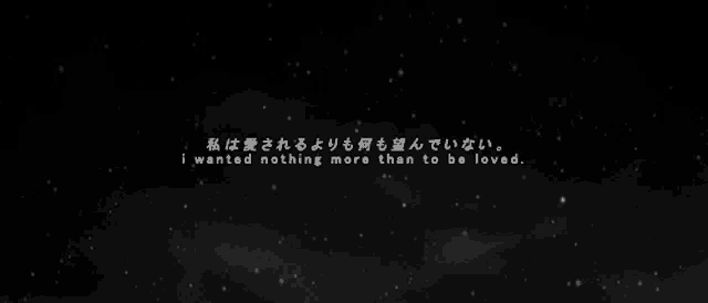 i wanted nothing more than to be loved written in japanese