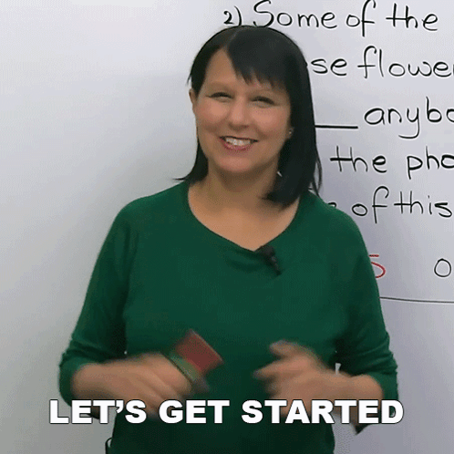 Let'S Get Started Rebecca GIF - Let'S Get Started Rebecca Engvid GIFs