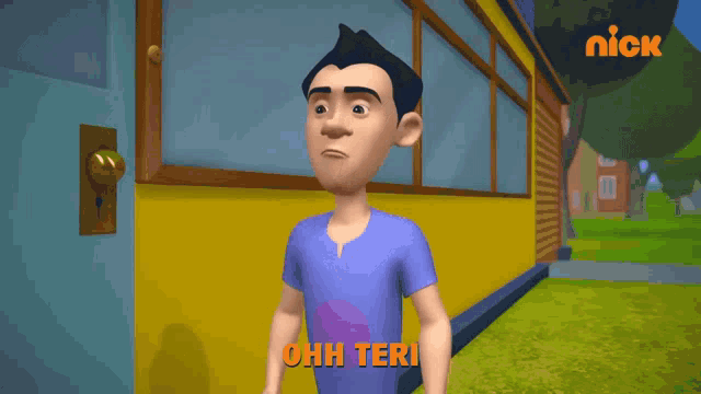 a cartoon character with the words ohh teri on the bottom