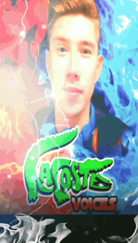 a picture of a man with a lacoste logo