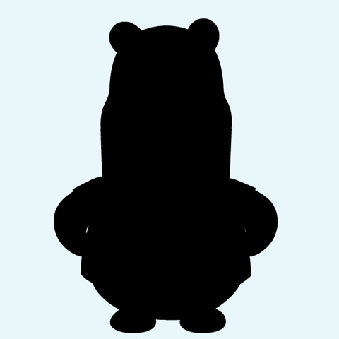 a cartoon character says good night with a bear hat
