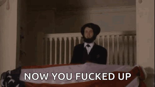 And You Shut The Fuck Up Zach Cregger GIF - And You Shut The Fuck Up Zach Cregger Abe Lincoln GIFs