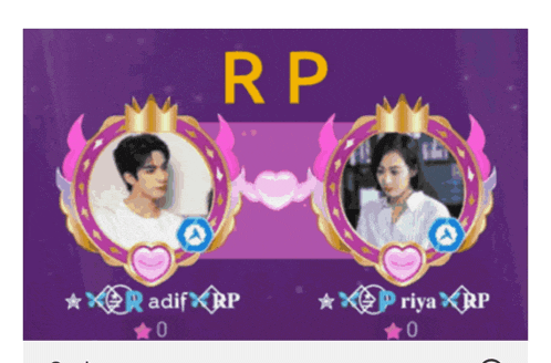 a picture of a man and a woman with the letter rp in the middle