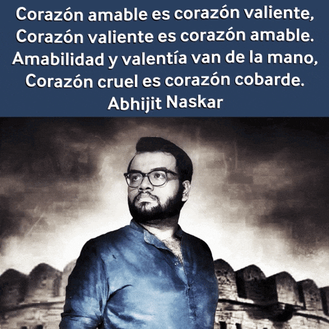 a picture of a man with glasses and a quote from abhijit naskar