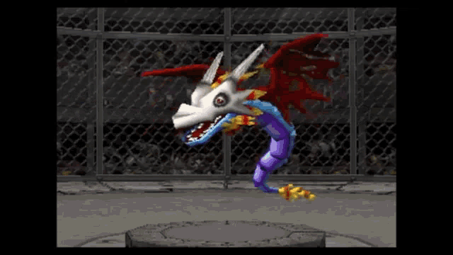a video game screen shows a dragon in a cage with the number 3 next to it