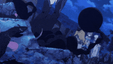 a cartoon drawing of a scorpion with a purple tail