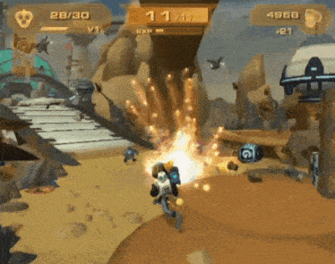 a video game is being played with a score of 11/11