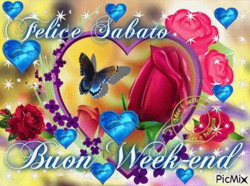 Felice Sabato Buon Weekend GIF - Felice Sabato Buon Weekend Butterfly GIFs