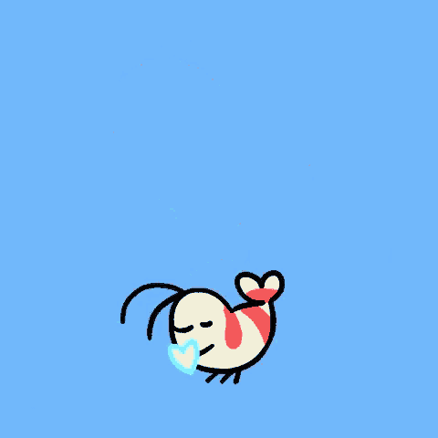 a cartoon drawing of a heart with a blue background