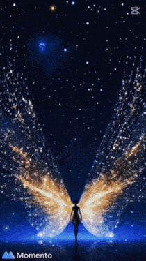 a momento app shows a picture of a fairy with wings
