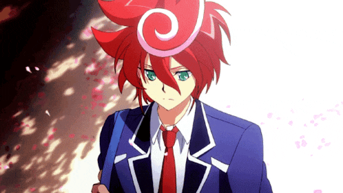 a cartoon character with red hair and green eyes