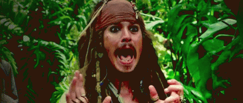 Aahhmmff GIF - Johnny Depp Scream Pirates GIFs