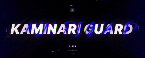 the word kaminari guard is displayed on a dark blue background