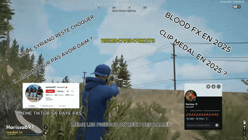a screenshot of a video game with blood fx en 2025 clip medal en 2025