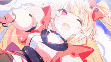 a drawing of a girl with long blonde hair