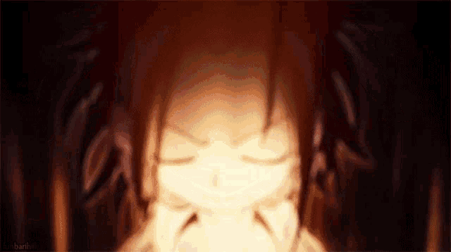 a close up of a person 's face with their eyes closed and a fire coming out of their mouth .