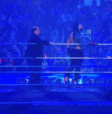 a boxing ring with the word reigns on it