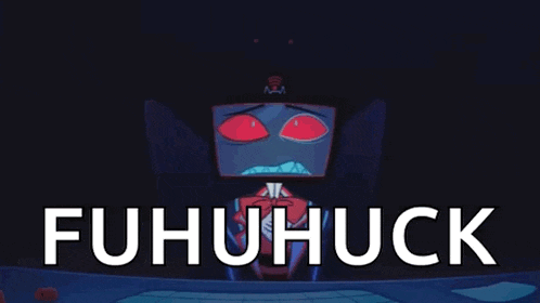 a cartoon of a robot with the words fufuhuck written below it