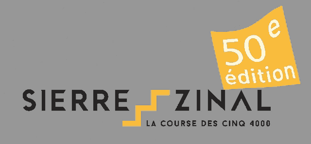 a logo for sierra zinal la course des cinq 4000 is shown
