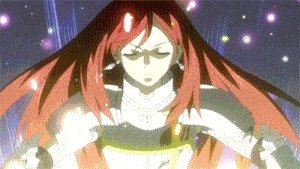 a girl with red hair is standing with her eyes closed and her hair is blowing in the wind .
