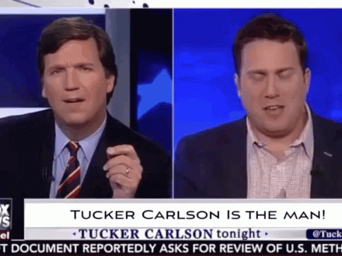 Laughing Tucker Carlson GIF - Laughing Tucker Carlson News GIFs