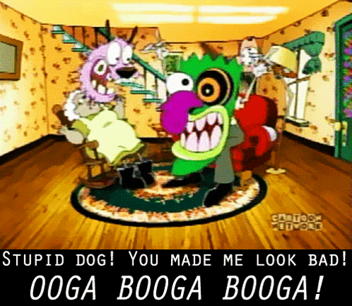 Courage The Cowardly Dog Ooga Booga GIF - Courage The Cowardly Dog Ooga Booga GIFs