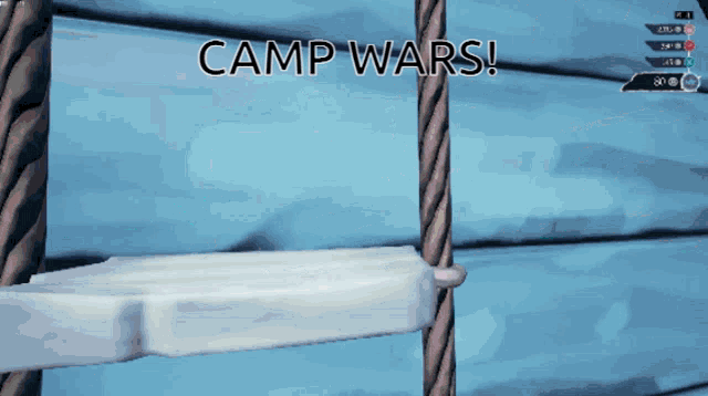 a video game screen that says camp wars
