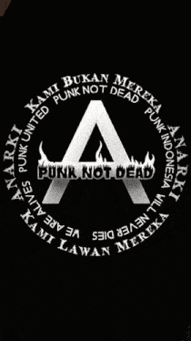 a picture of a woman with the words punk not dead around it