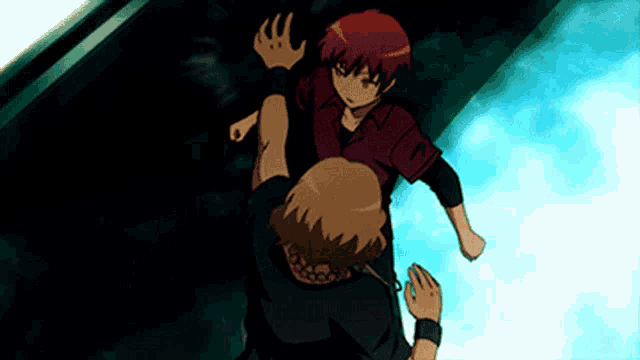 a man and a boy are standing next to each other