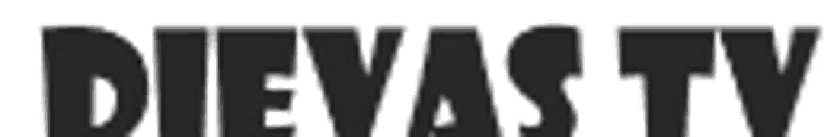 a black and white logo for dievas tv