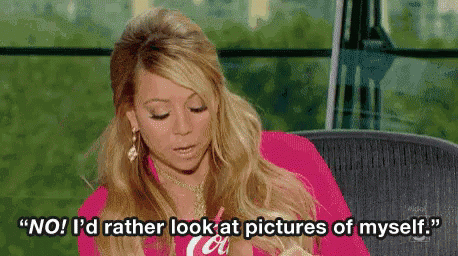 Mariah Carey Id Rather Look At Pictures Of Myself GIF - Mariah Carey Id Rather Look At Pictures Of Myself No GIFs