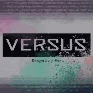 the word versus is on a purple background