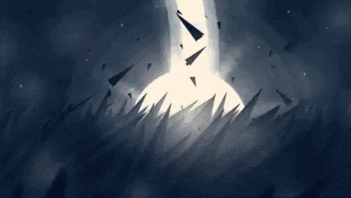 a painting of a light coming out of a hole in the ground