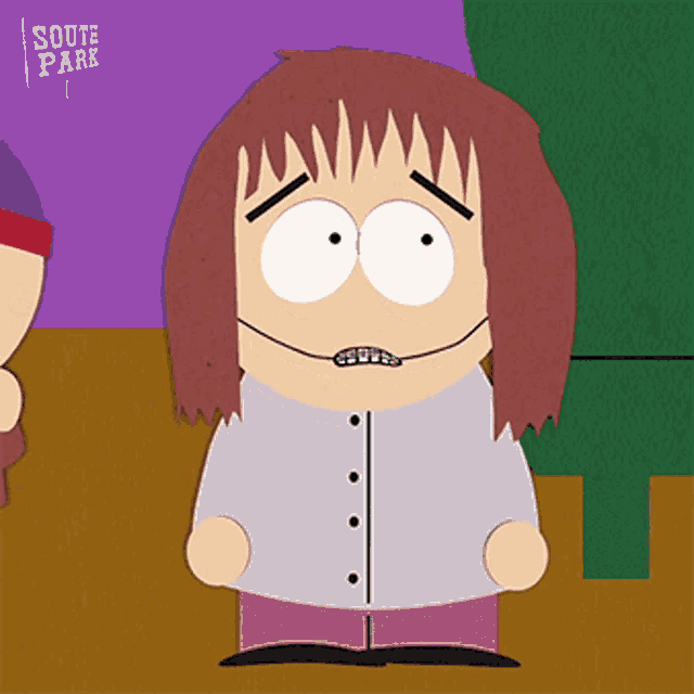 a south park character with braces on his teeth