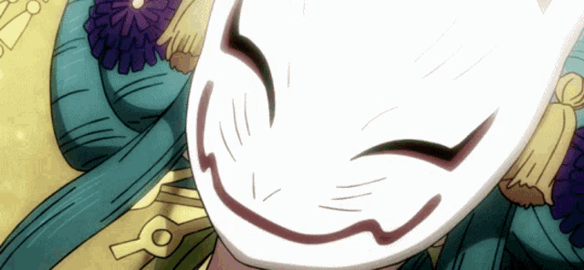 a drawing of a person wearing a mask with a smile on it