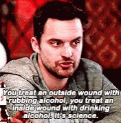 New Girl You Treat An Outside Wound With Rubbing Alcohol GIF - New Girl You Treat An Outside Wound With Rubbing Alcohol GIFs