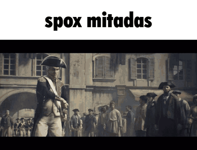 spox mitadas is written above a picture of a man