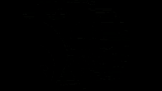 a cartoon character is wearing a santa hat and a bow tie on a black background .