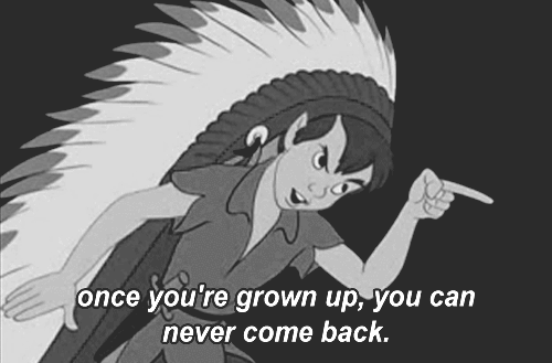 You Contemplate The Passage Of Time. GIF - Peter Pan Advice Once Youre Grown Up GIFs