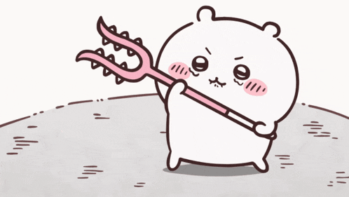 a cartoon of a bear holding a pink object